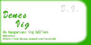 denes vig business card